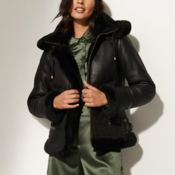 Jane Sheepskin B-3 Bomber Jacket - Picture 5 of 11